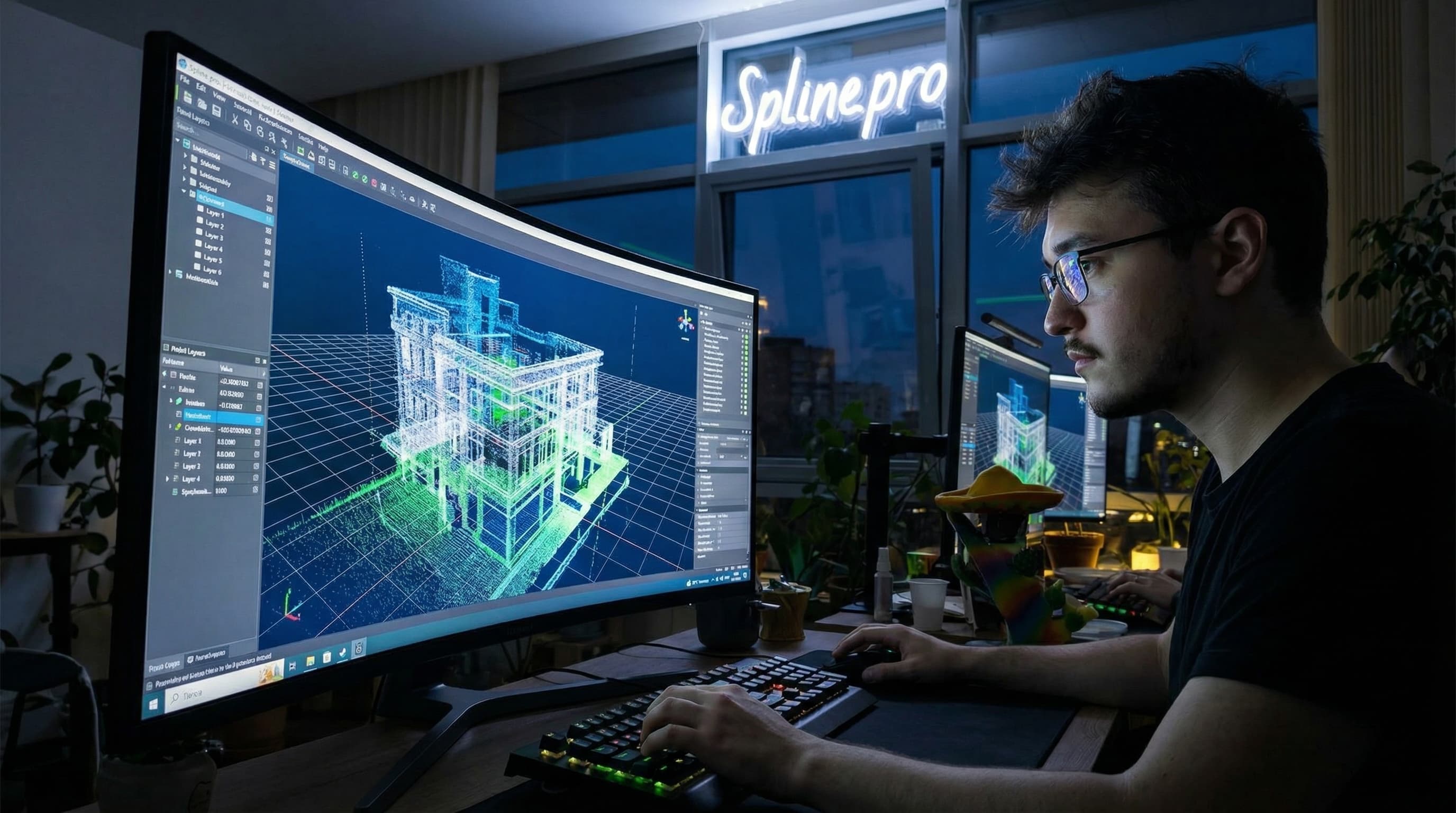 Работа с облаком точек для 3D / BIM моделирования