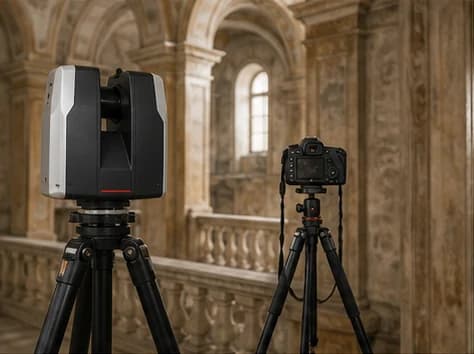 Схема инструмента фотограмметрии Совмещение с лазерным сканированием